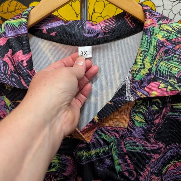 Neon Nightmare Fluorescent Frights Classic Universal Monsters Mini Dress - Picture 3 of 4